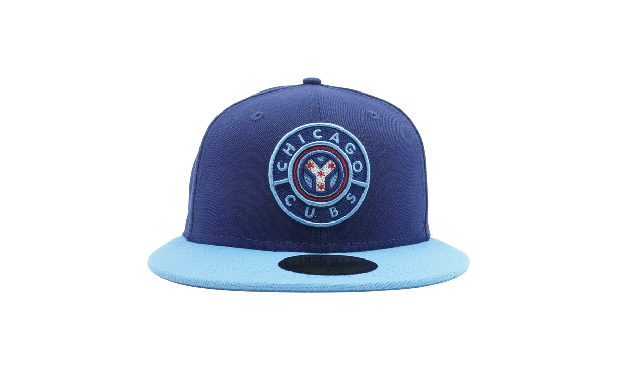 59FIFTY Chicago Cubs 'City Connect' Fitted Hat Indigo / Sky Blue - Brim NE1061