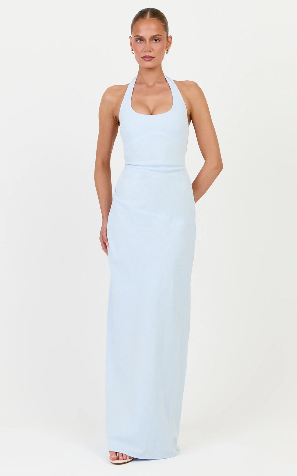 Breeze Maxi Dress - Halter Neck Maxi Dress in Pale Blue