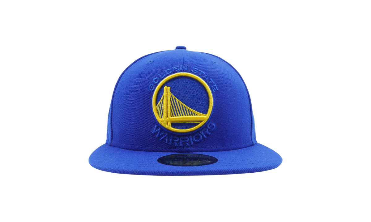 59FIFTY Golden State Warriors Logo Popped Fitted Hat Royal Blue NE1130