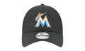 9TWENTY Miami Marlins Perf Piv Hook & Loop Strapback Hat Black NE559