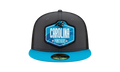59FIFTY Carolina Panthers 2021 Draft Fitted Hat Dark Grey / Black / Teal - Brim NE781