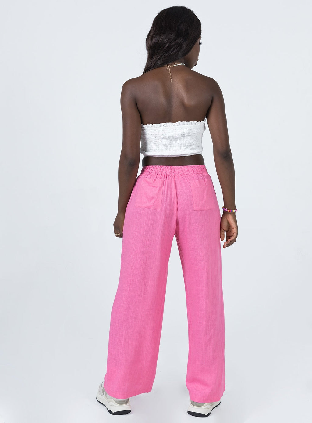 Louis Linen Blend Pants Pink