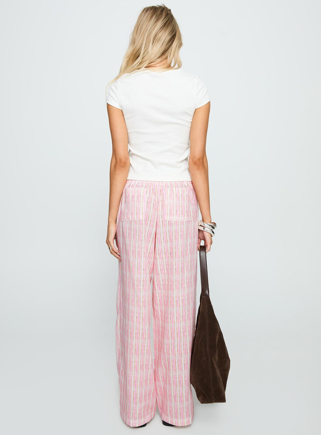 Beach House Pants Pink Stripe