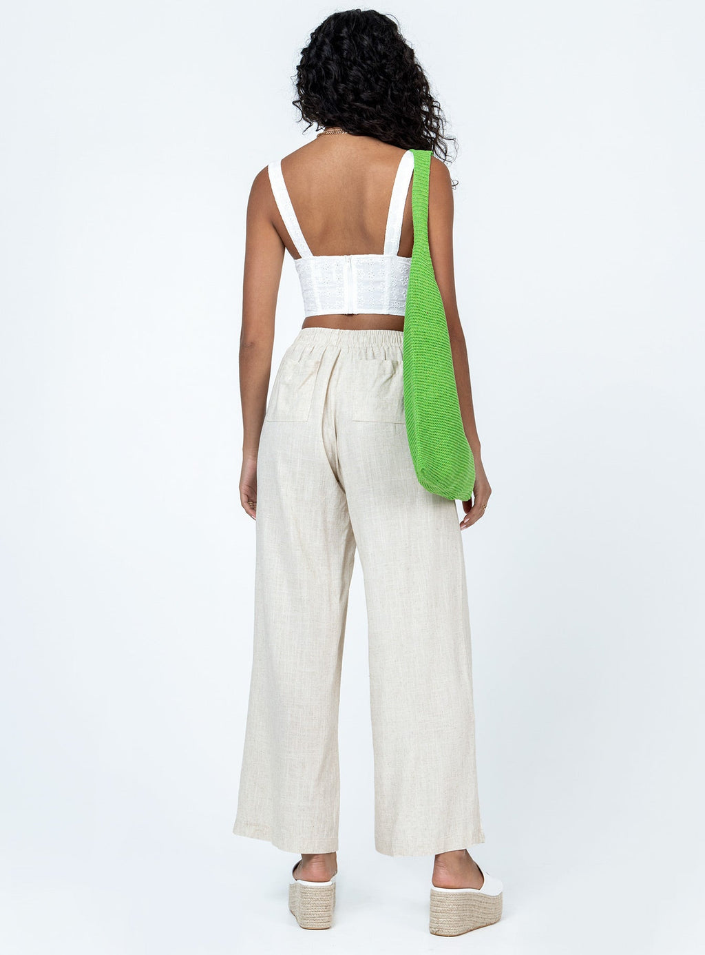 Louis Linen Blend Pants Beige