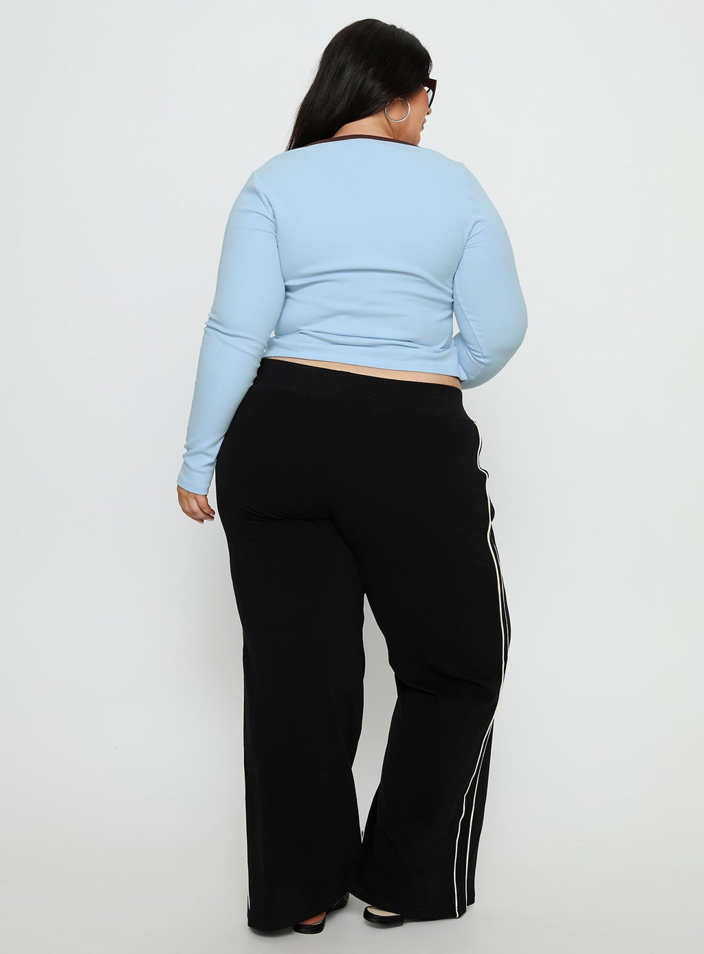 Ascenda Straight Leg Track Pant Black Curve