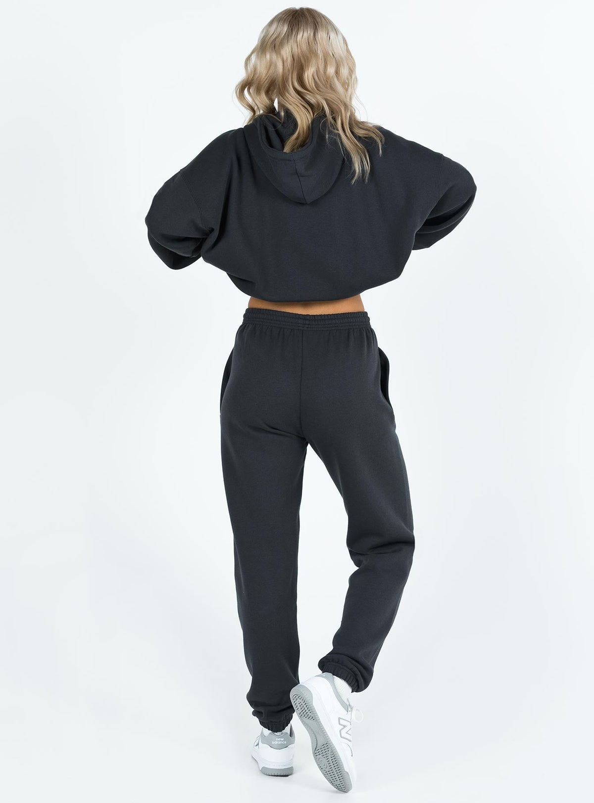 Princess Polly Track Pants Squiggle Text Black Sand / Eggshell