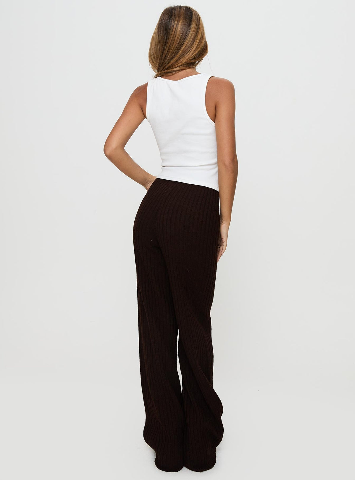 Montana Knit Pants Chocolate Brown