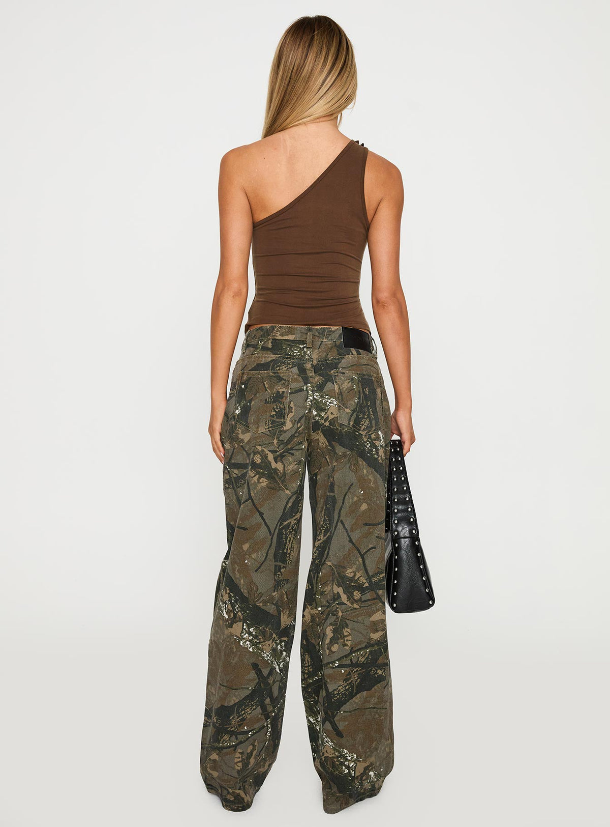 Raiders Mid Rise Straight Leg Cargo Jeans Camouflage