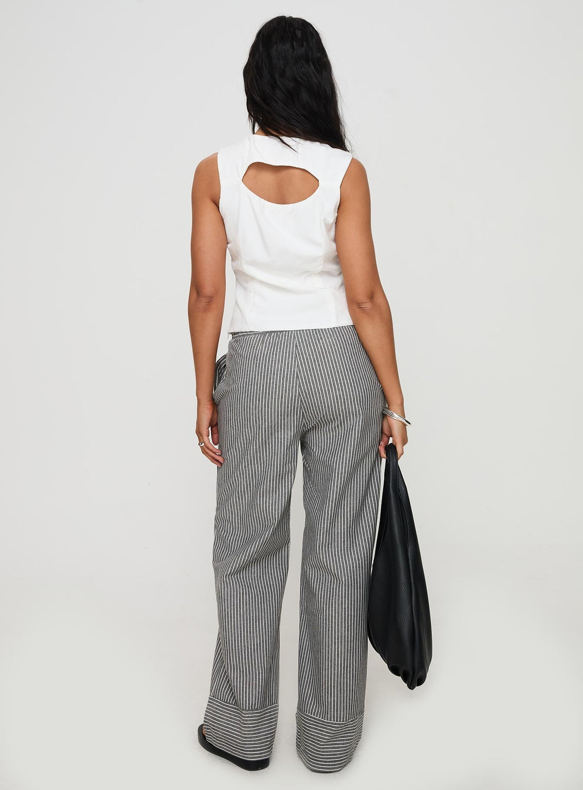 Veridian Pants Black/White Stripe