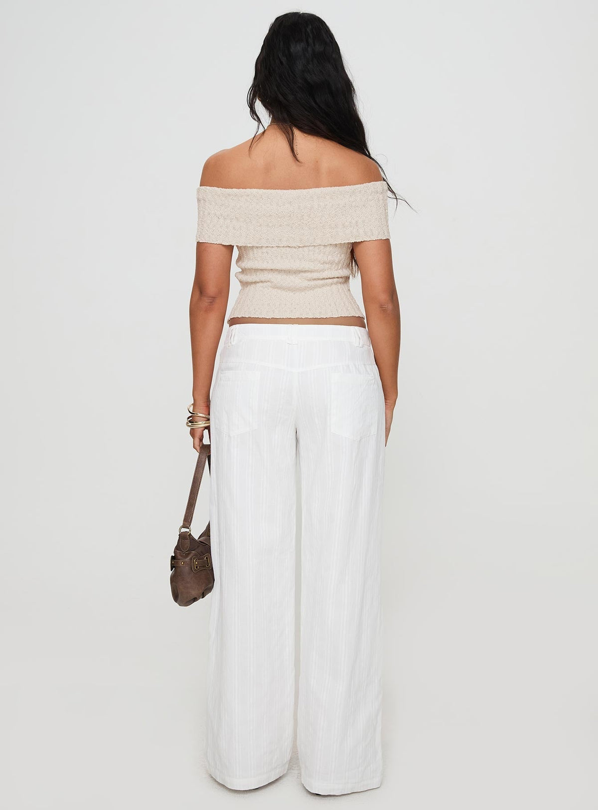 Vendi Low Rise Pant White Petite