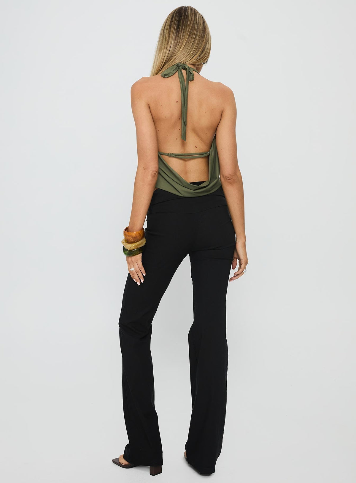 Twinflame Low Rise Hardware Pants Black