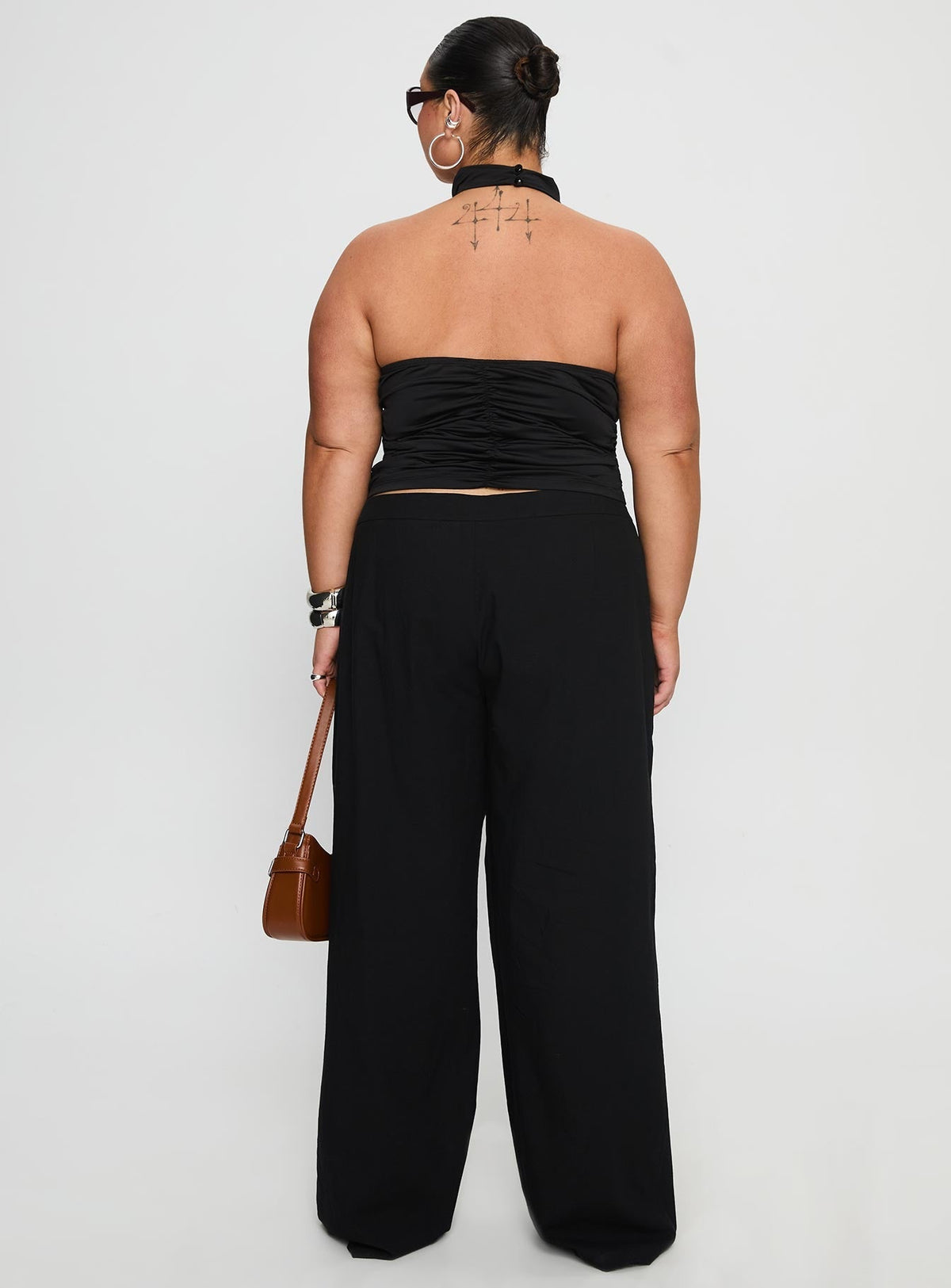 Lucetta Wide Leg Pant Black Curve