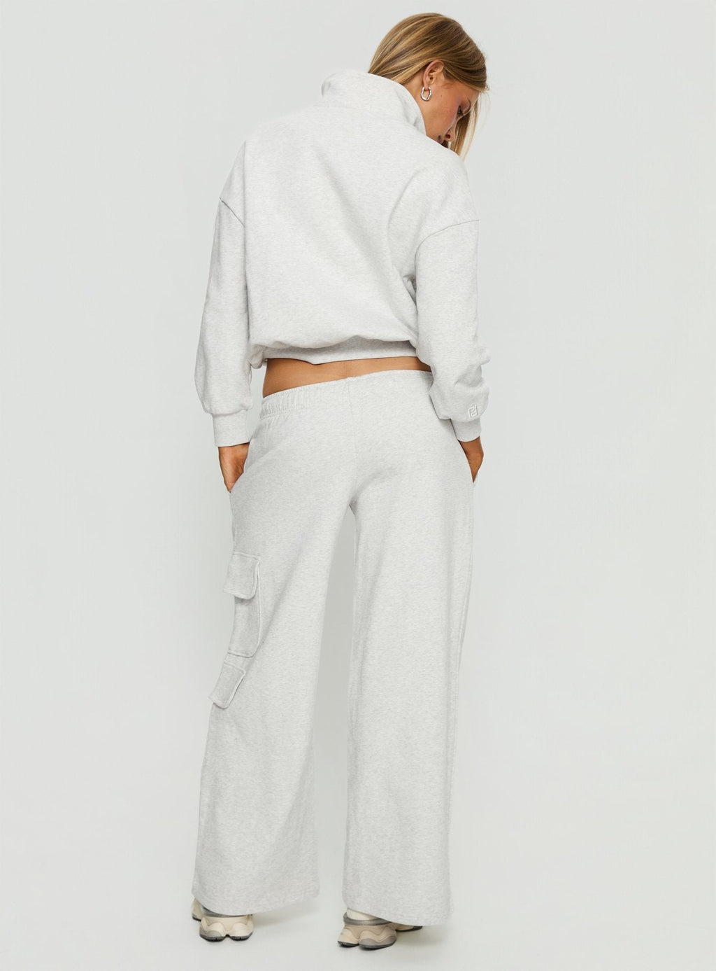Rozanna Cargo Sweat Pants Grey Marle