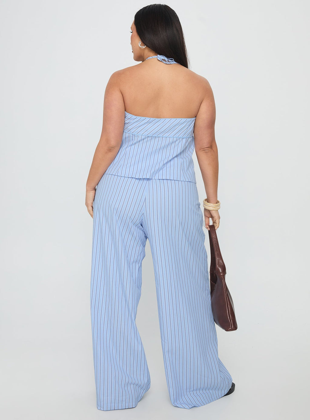Sofea Mid Rise Pant Blue Stripe Curve
