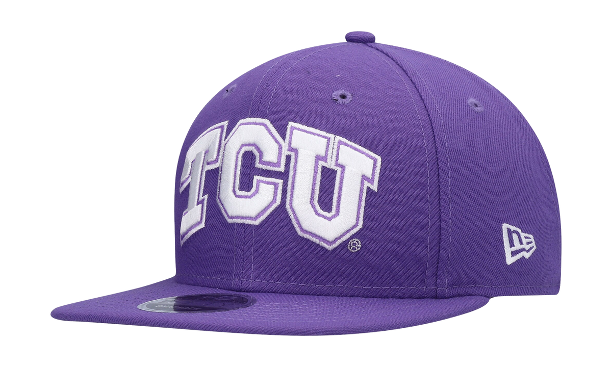 9FIFTY Texas Christian University Horned Frogs Snapback Hat Varsity Purple NE1012