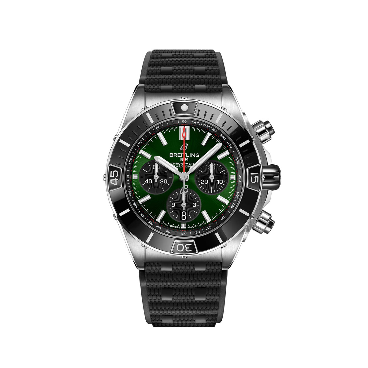 Breitling Silicone Bracelet Mechanical Watch #96675