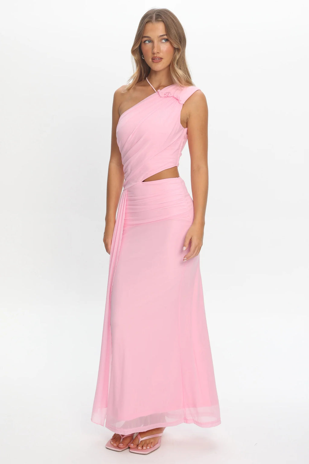 Out Loud Cut-Out Drape Maxi Dress Cheek
