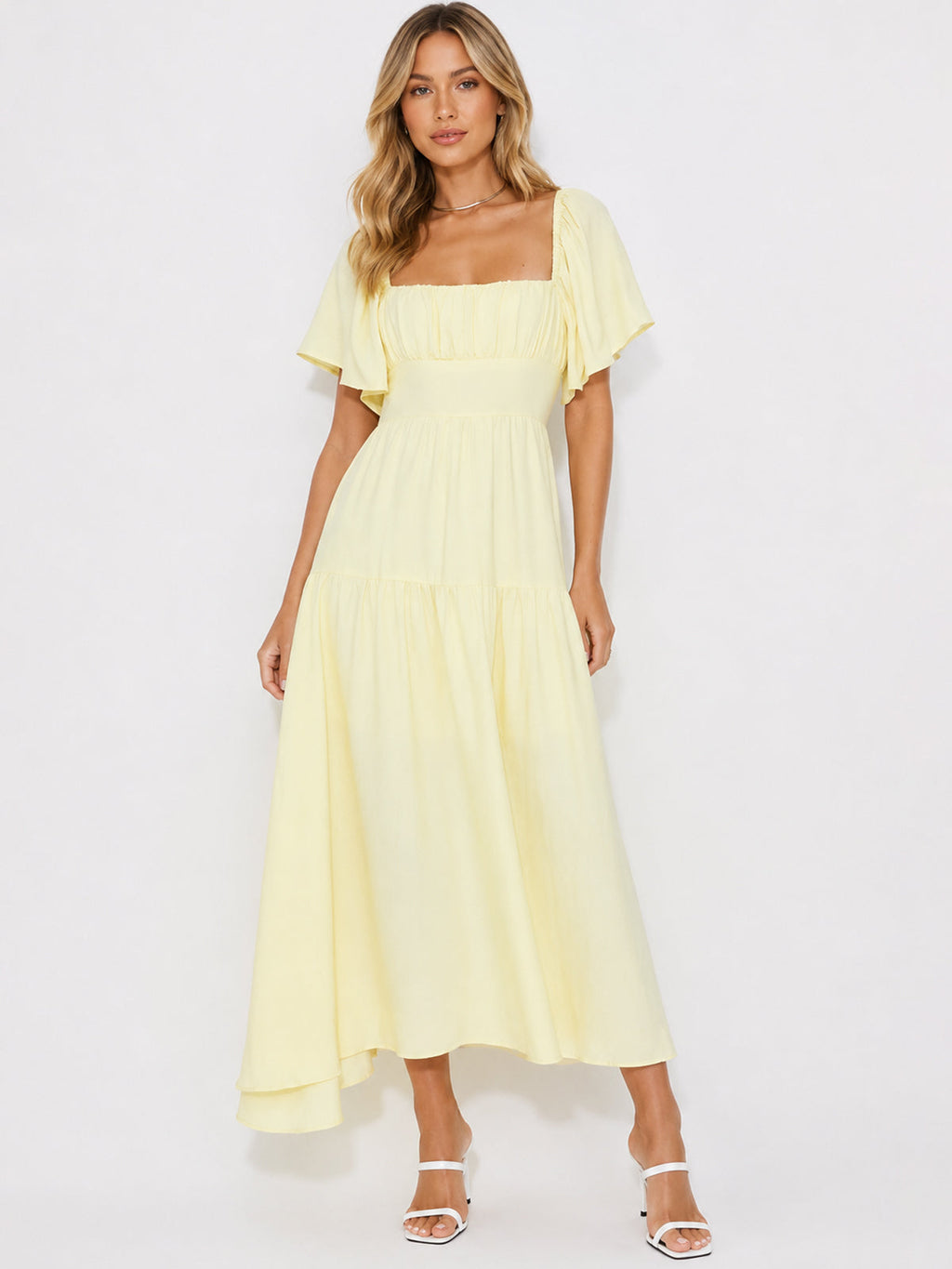 LADIESSTREETX Buttercup Cloud-Sleeve Maxi Dress