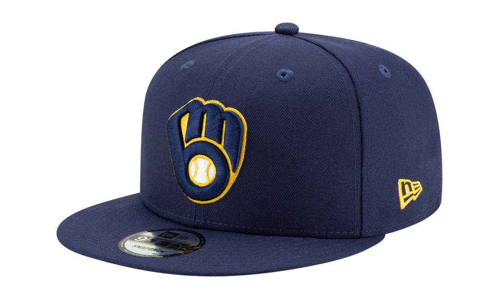 9FIFTY Milwaukee Brewers Snapback Hat Navy NE735
