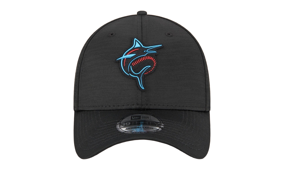 39THIRTY Miami Marlins Clubhouse Flex Fit Hat Black / Gray - Under Brim NE855