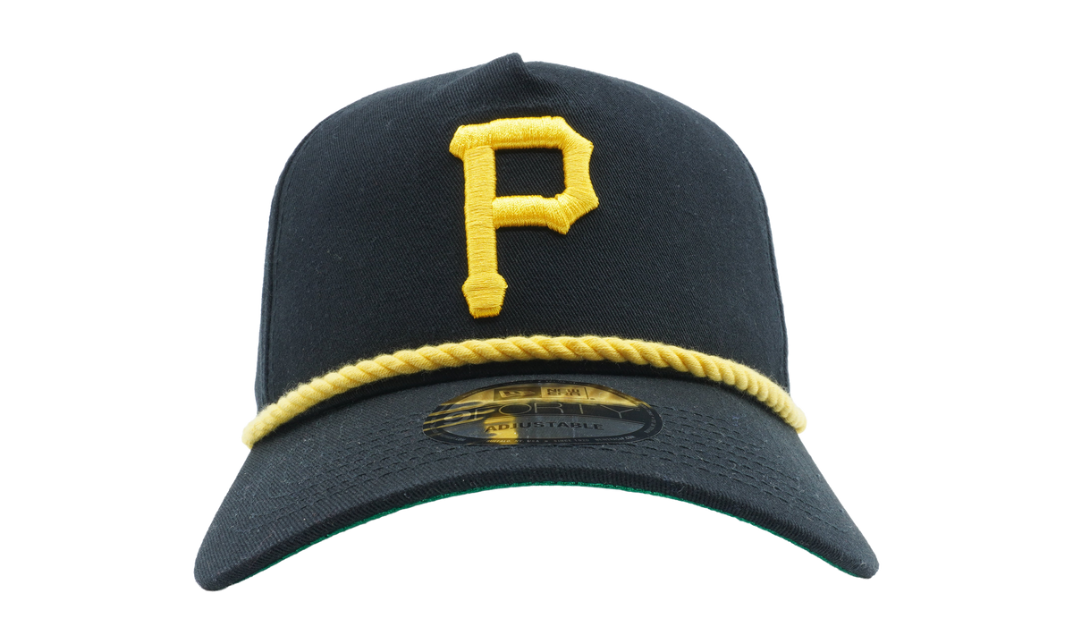 9FIFTY Pittsburgh Pirates Snapback Hat Black / Gold - Cord / Green - Under Brim NE824