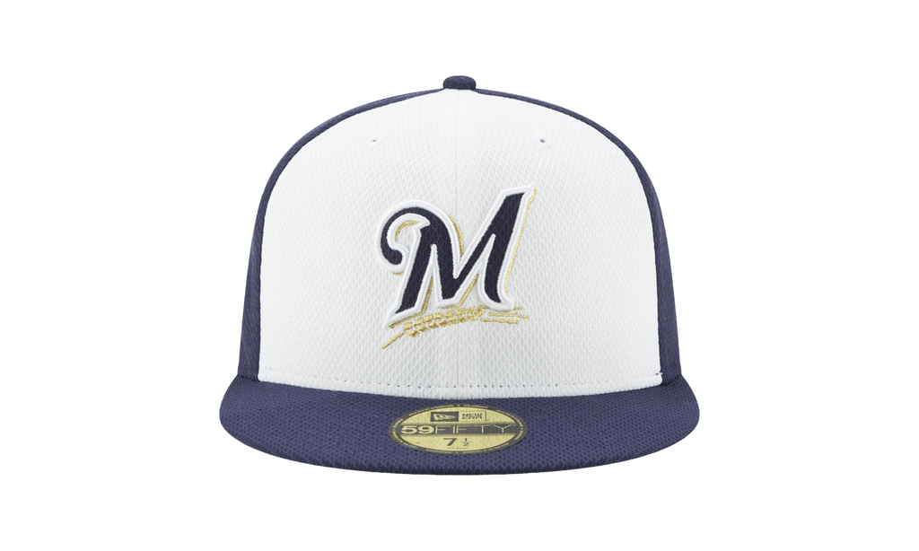 59FIFTY Milwaukee Brewers Diamond Era Fitted Hat White and Purple / Purple - Brim NE578