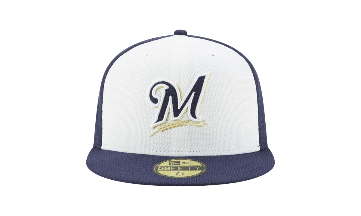 59FIFTY Milwaukee Brewers Diamond Era Fitted Hat White and Purple / Purple - Brim NE578