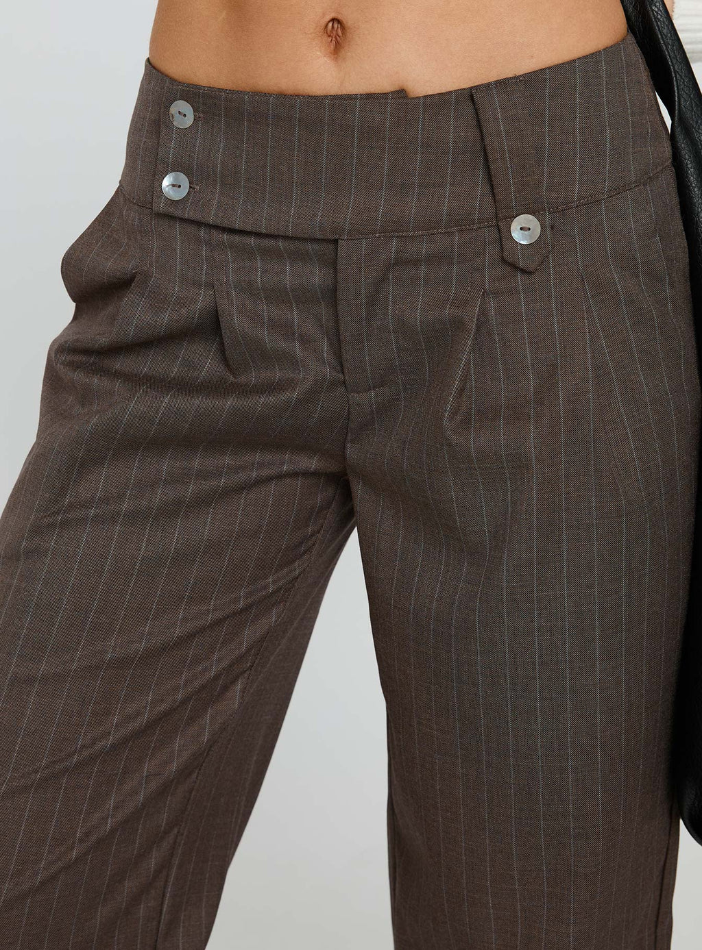 Briellea Thick Waistband Pant Pinstripe