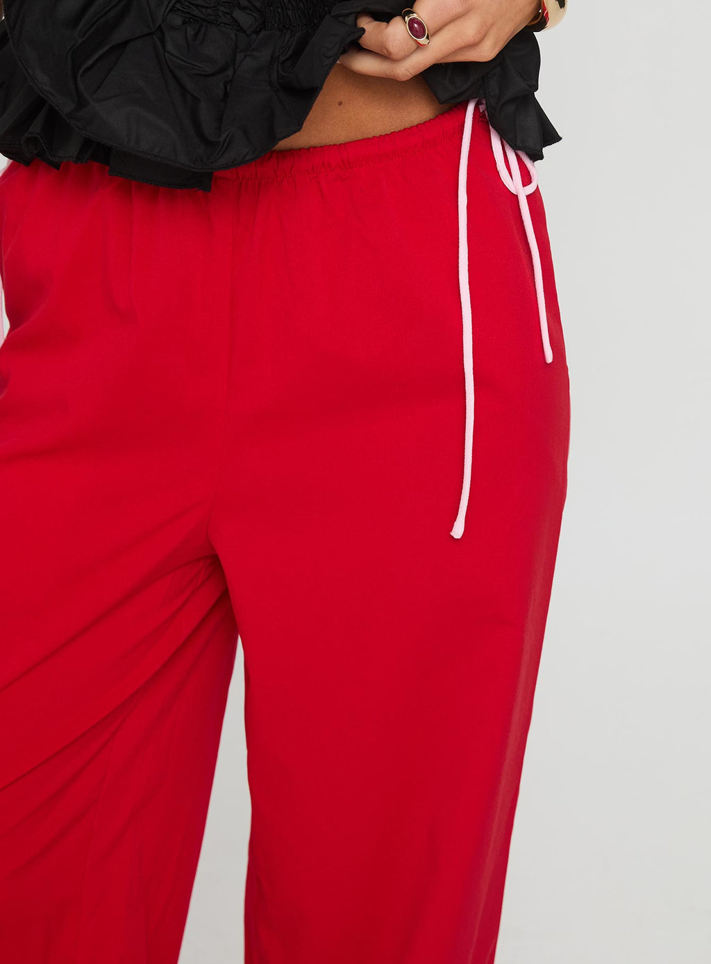 Sweet As Sugar Bow Pants Red / Pink