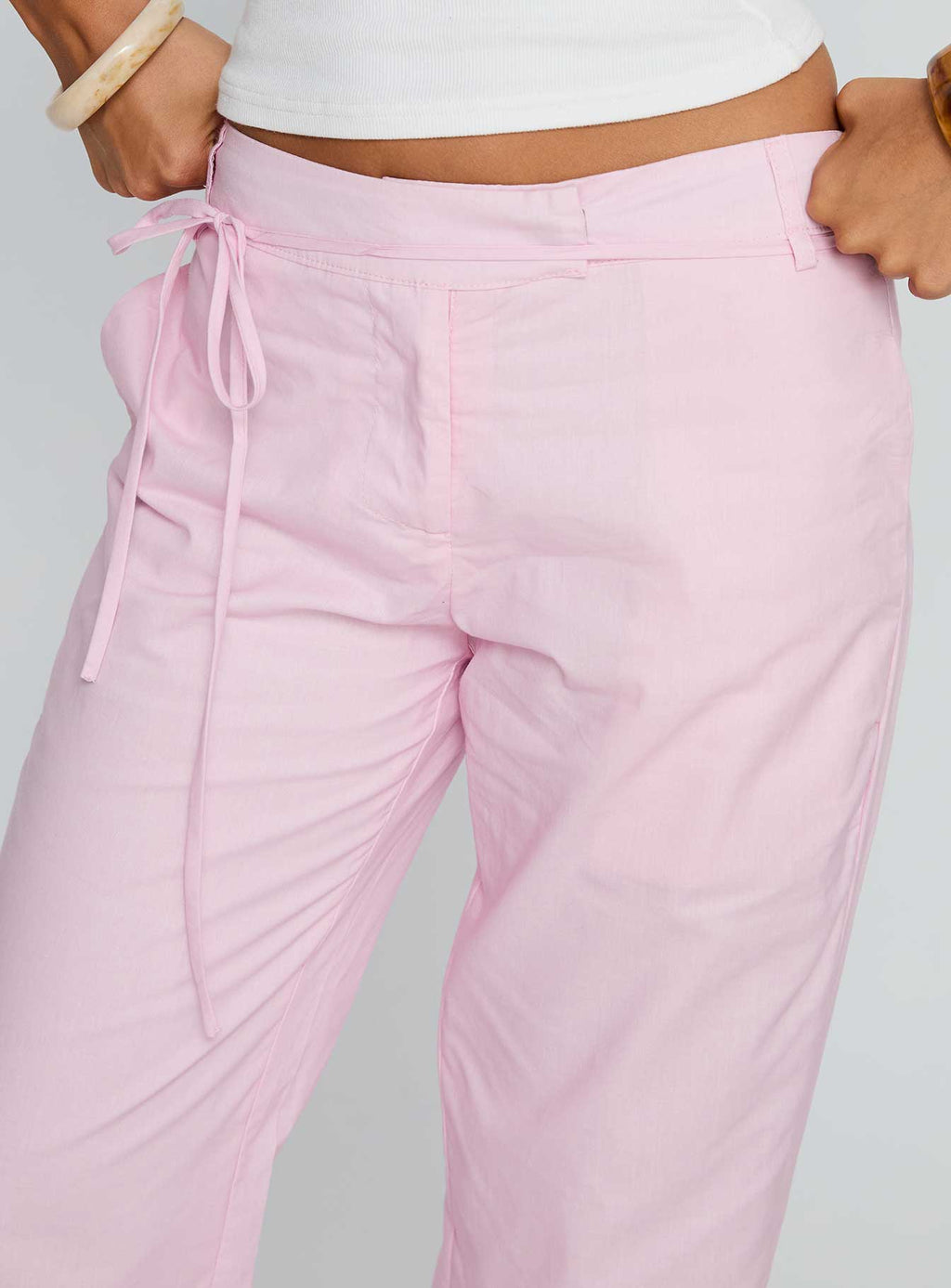 Destini Tie Up Pant Pink