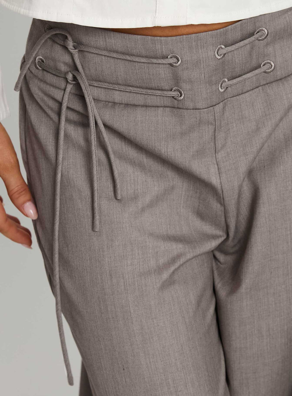 Just Have Fun Wide Leg Pant Grey Petite