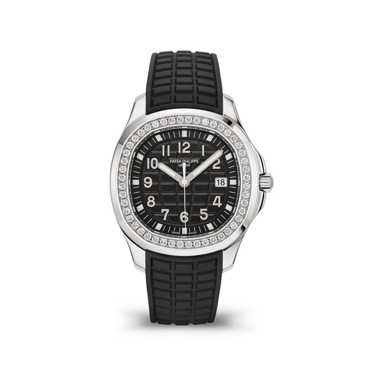 Patek Philippe Mechanical Watches With Diamonds On Silicone Straps Watch #96352