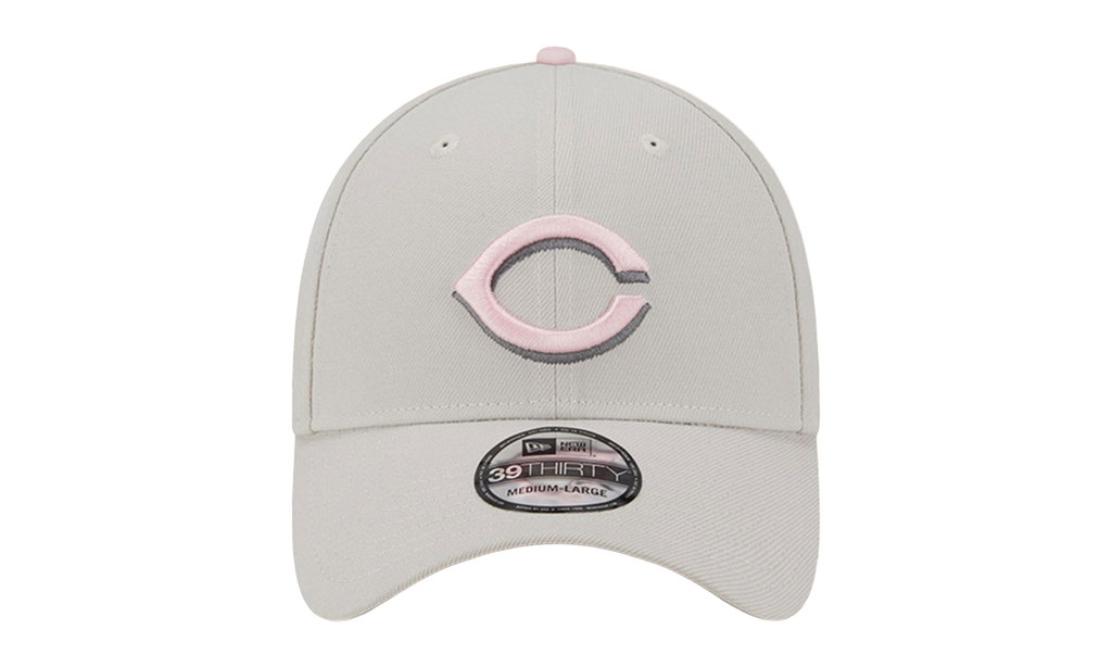 39THIRTY Cincinnati Reds Mother's Day Flex Fit Hat Khaki / Pink - Under Brim NE897