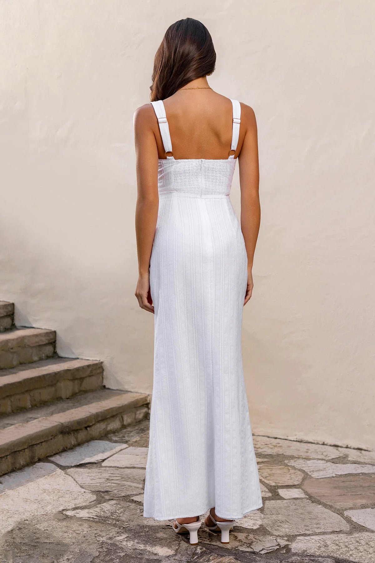 Shimmering Shore Maxi Dress White