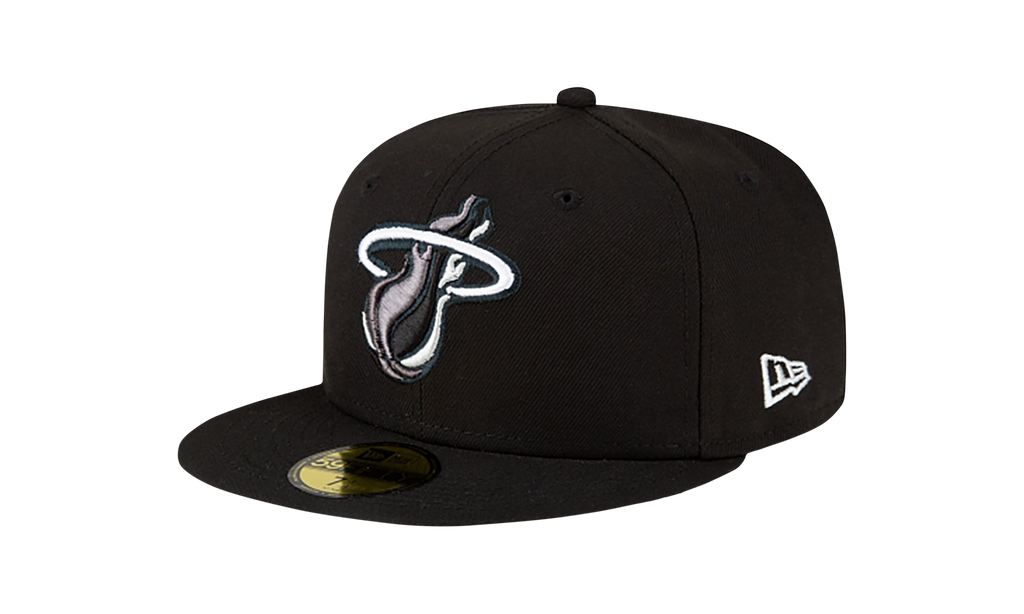 59FIFTY Miami Heat Fitted Hat Black NE1092