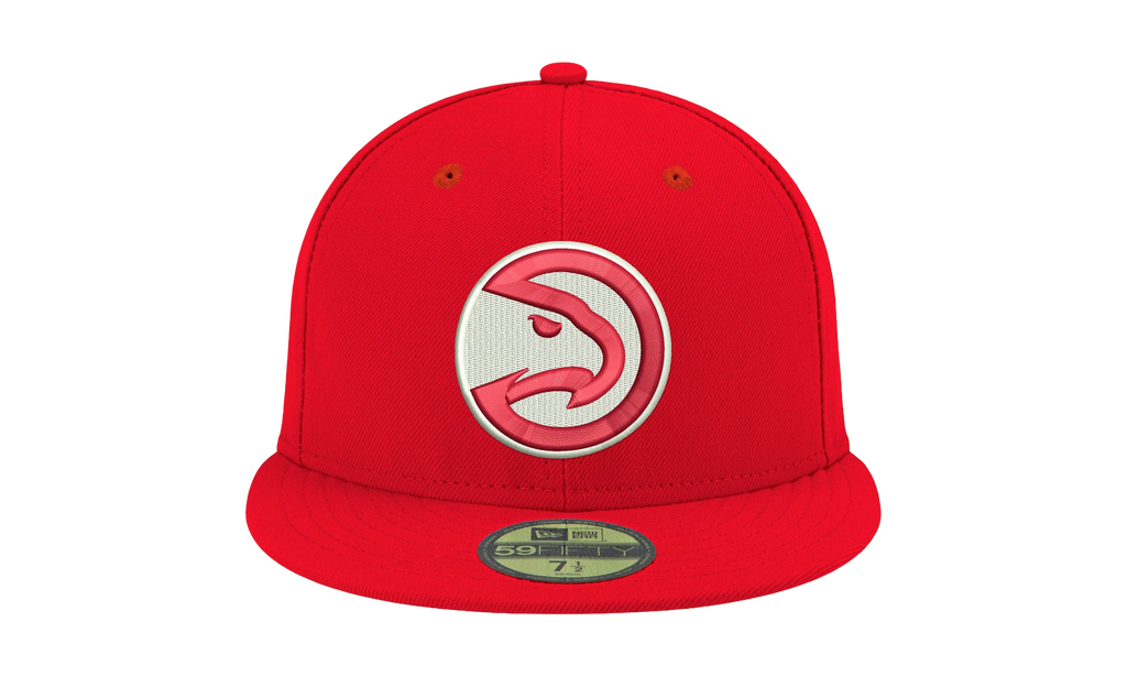 59FIFTY Atlanta Hawks Fitted Hat Red - Grey Bim NE938