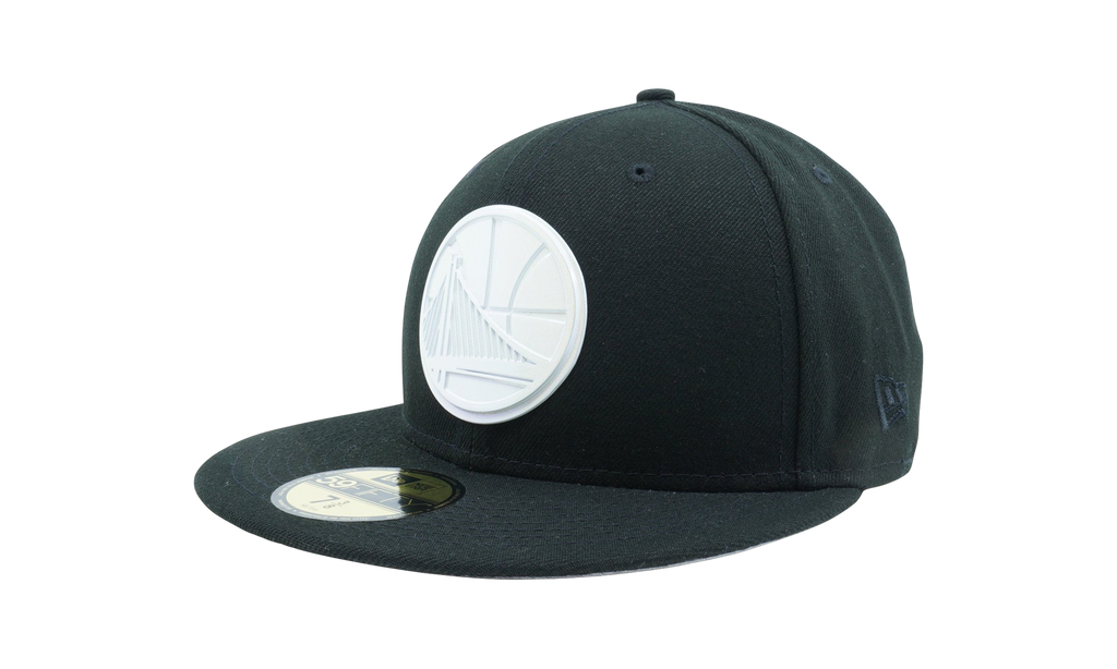 59FIFTY Golden State Warriors Polished Logo Fitted Hat Dark Green NE1141