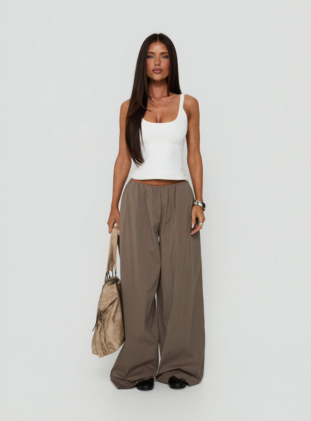 Lunea Concealed Waistband Pants Mushroom Stripe