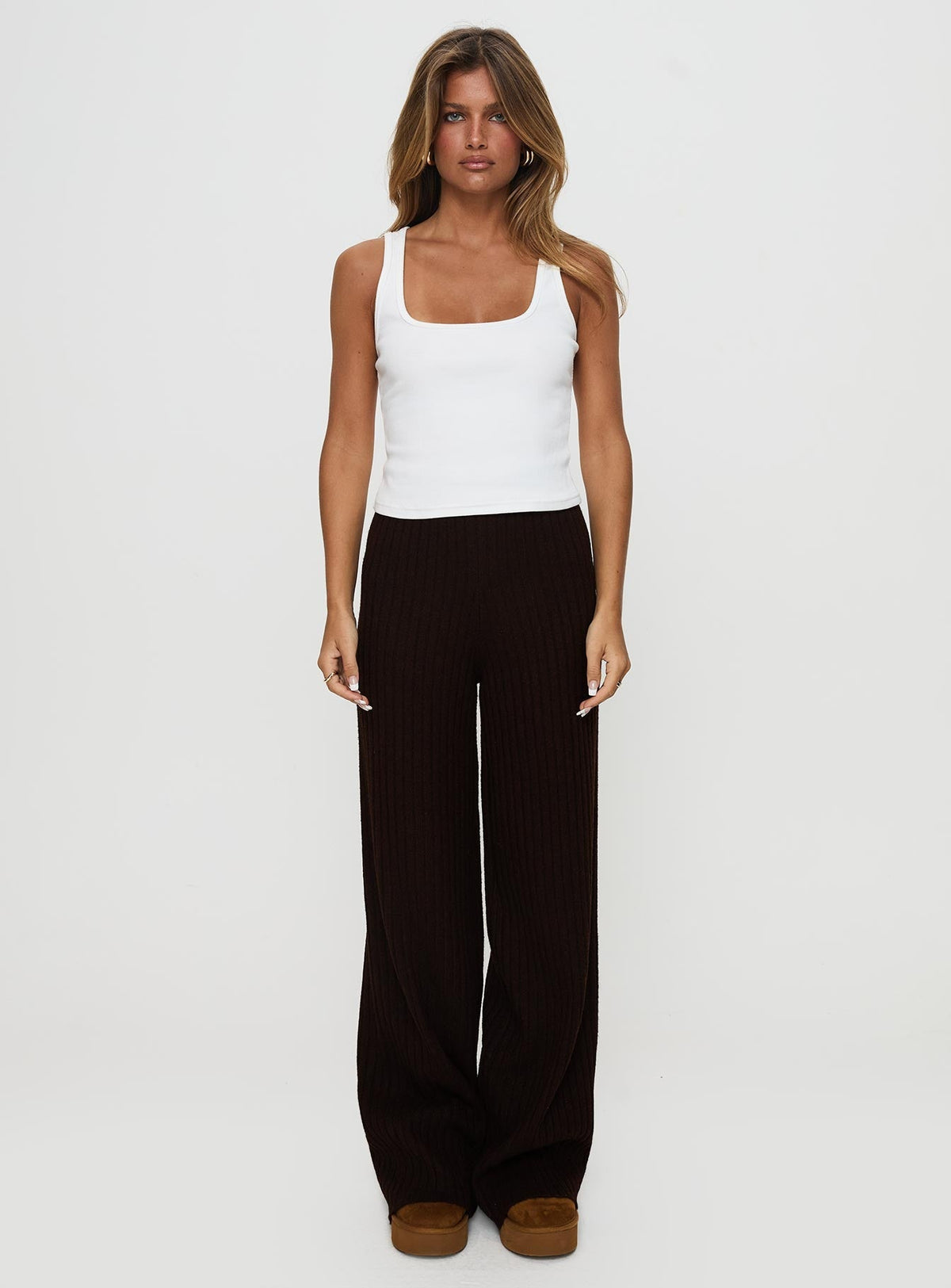 Montana Knit Pants Chocolate Brown
