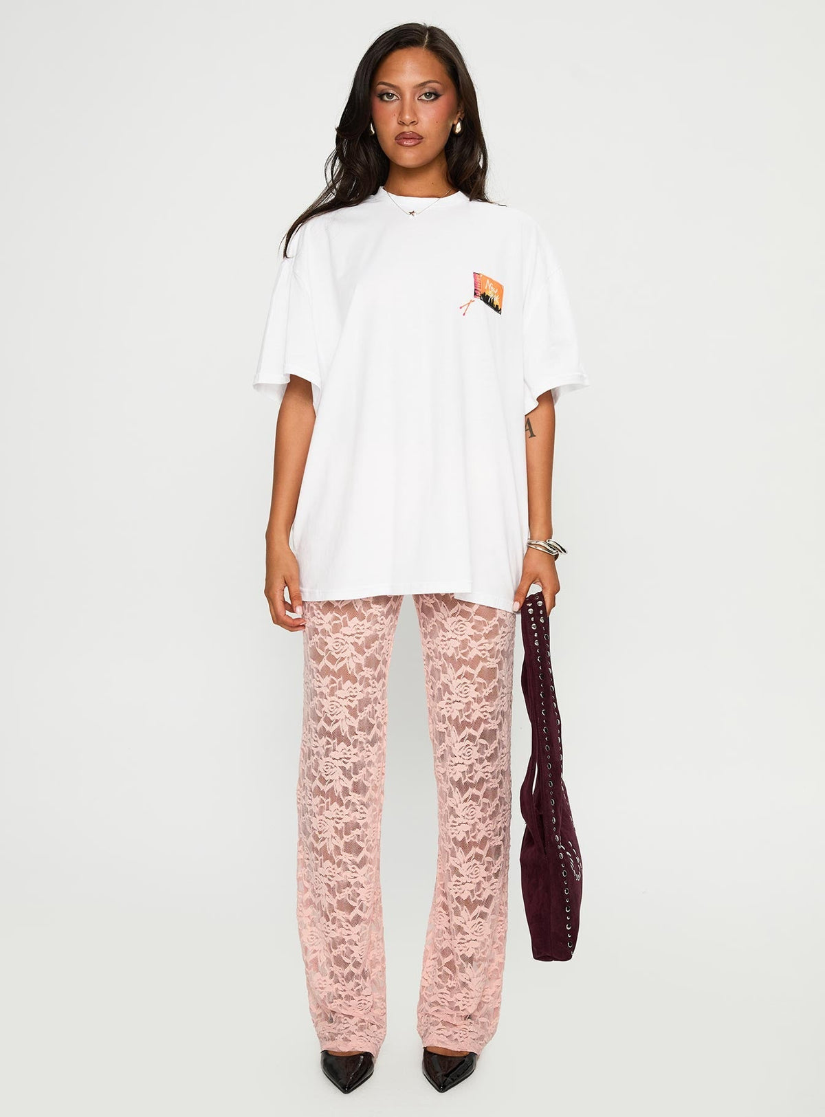 Peru Lace Pants Pink