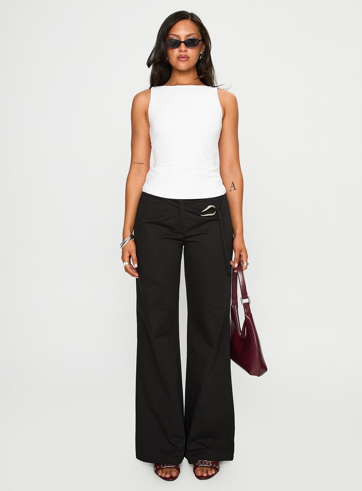 Lucetta Wide Leg Pant Black