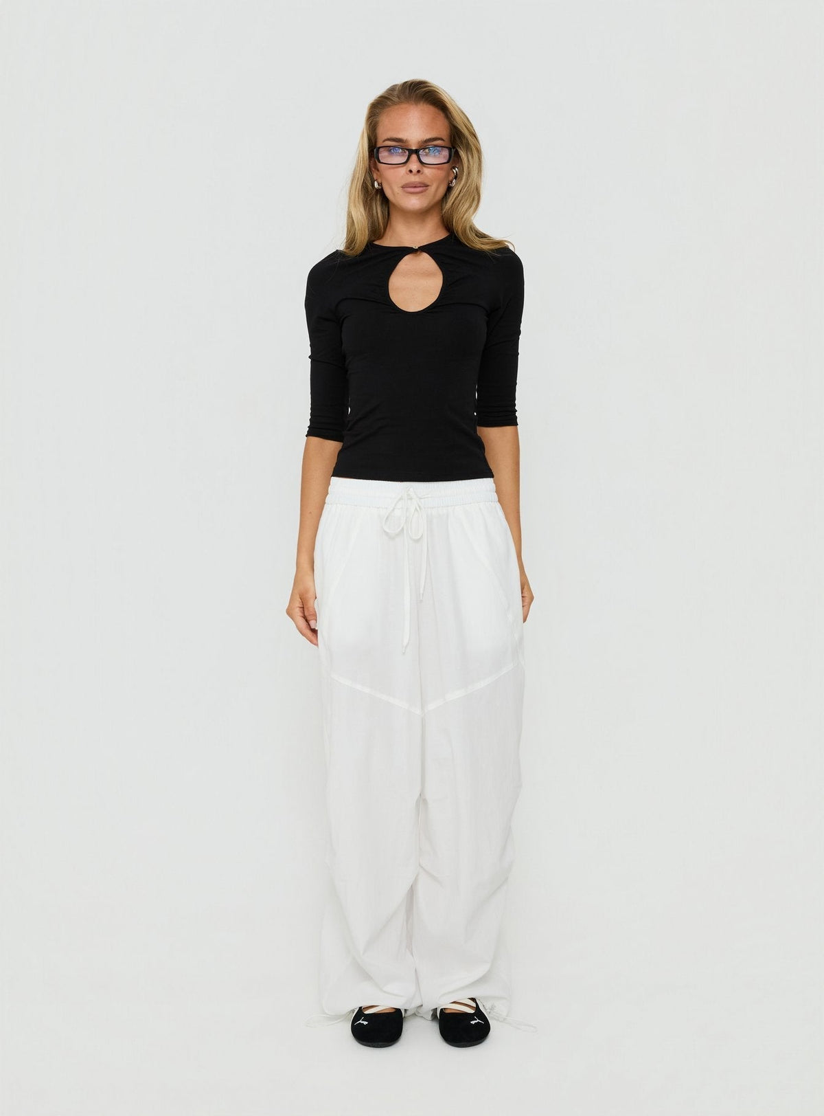 Mankind Baggy Cargo Pants White