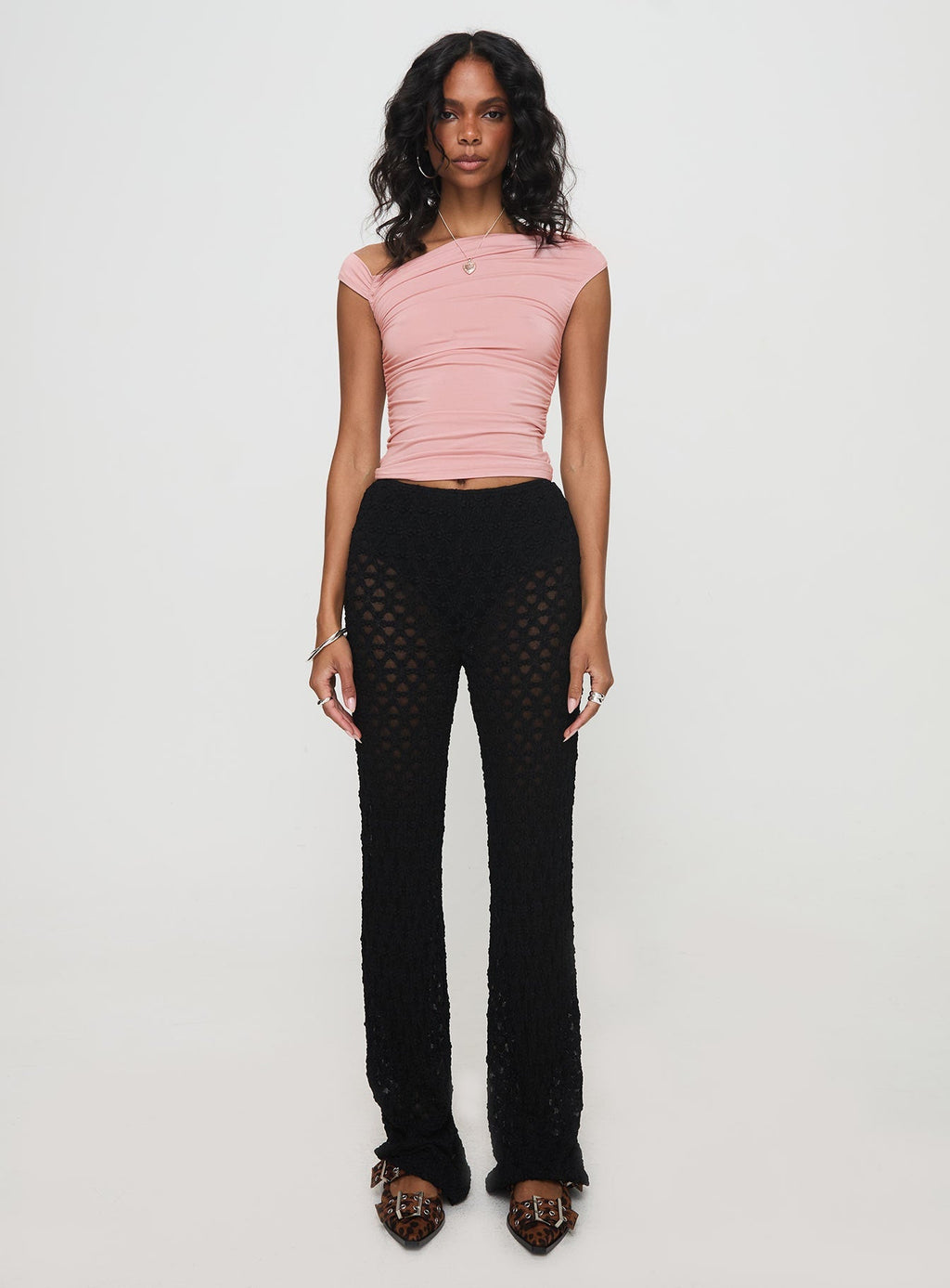 Call It What You Want Mesh Pants Black