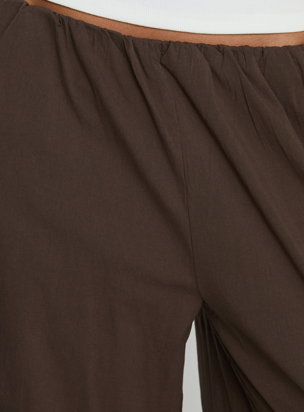Lunea Concealed Waistband Pants Brown Petite