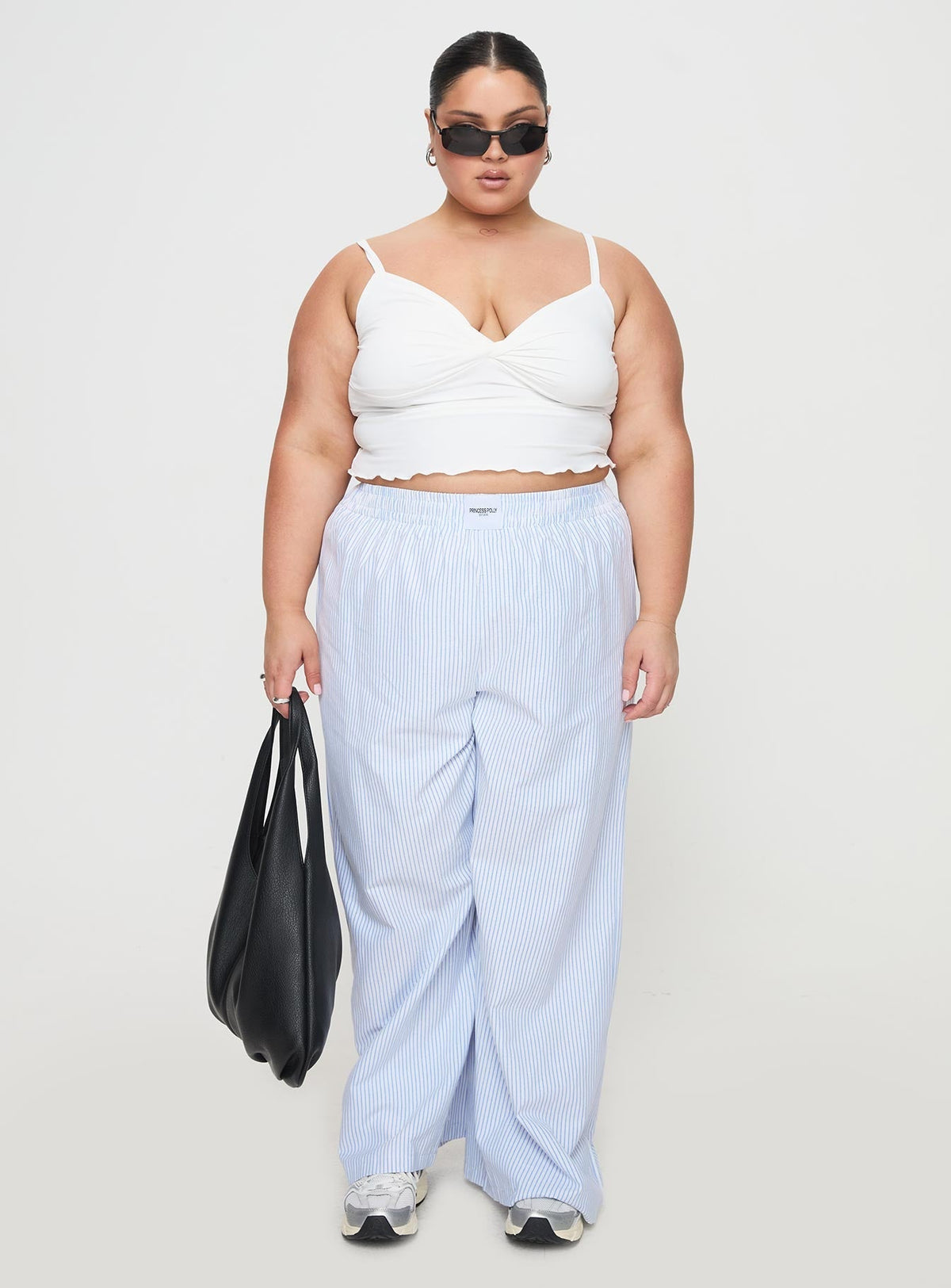 Beach House Pants Blue Stripe Curve
