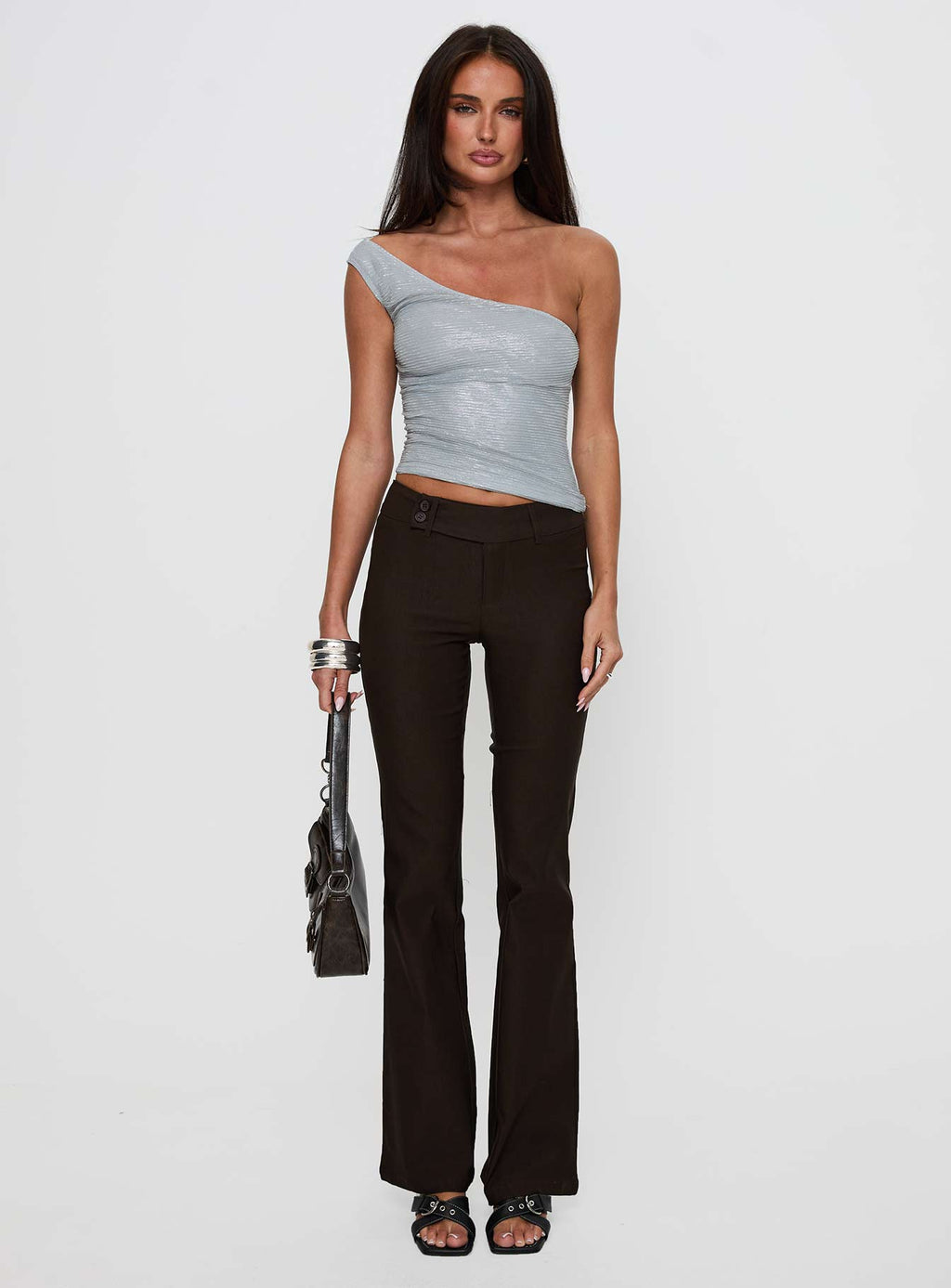 Kinkirk Flared Pants Chocolate Petite