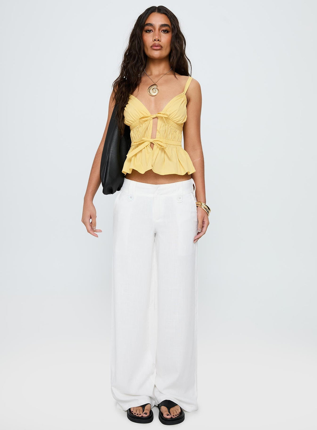 Pedra Wide Leg Pant White