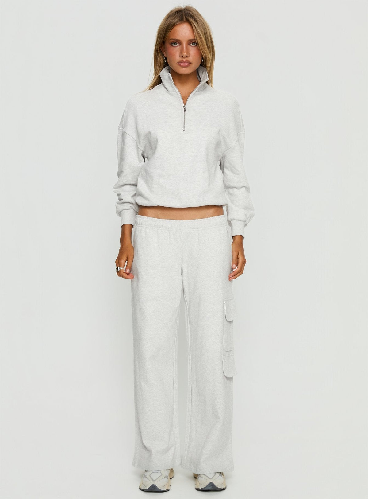 Rozanna Cargo Sweat Pants Grey Marle