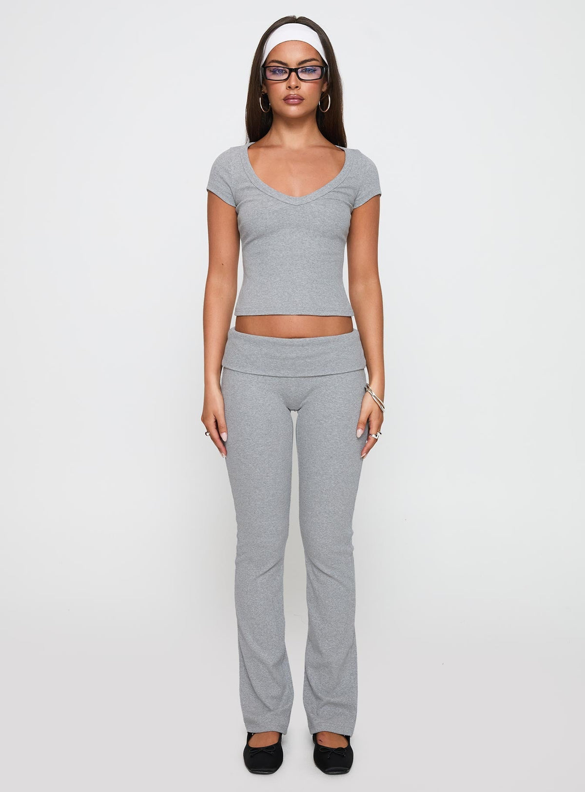 Truth Be Told Straight Leg Pant Grey Marle