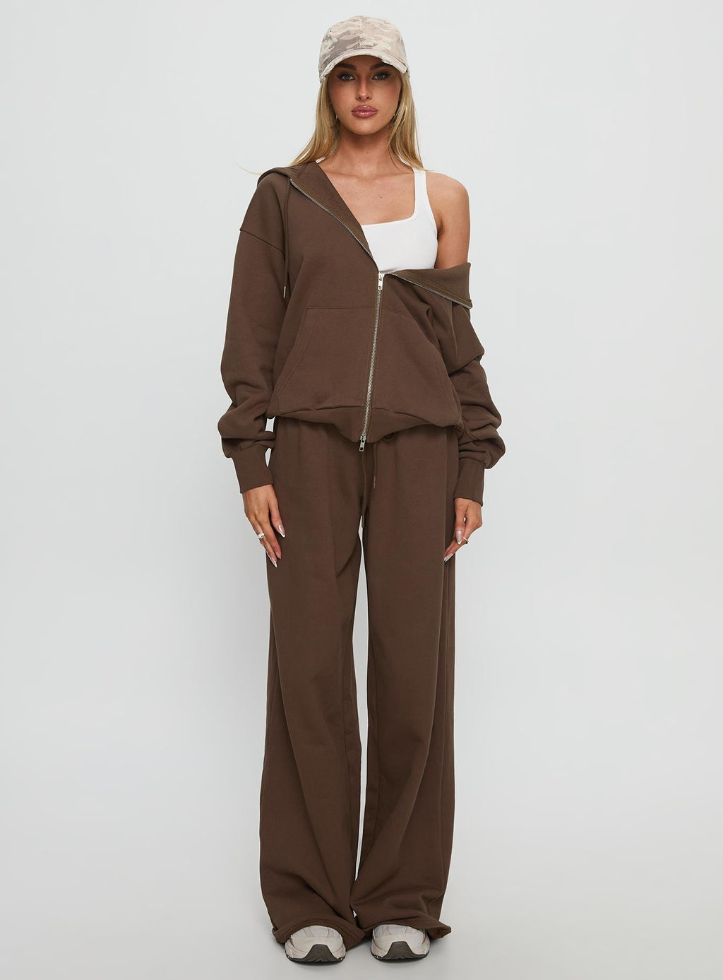 All Day Straight Leg Sweatpants Chocolate Brown
